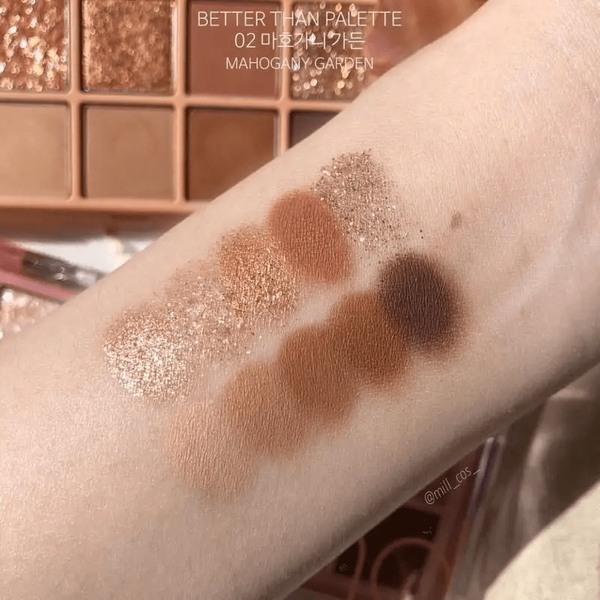 Палетка тіней для повік у коричневих відтінках rom&nd Better Than Palette 02 Mahogany Garden 6159 фото
