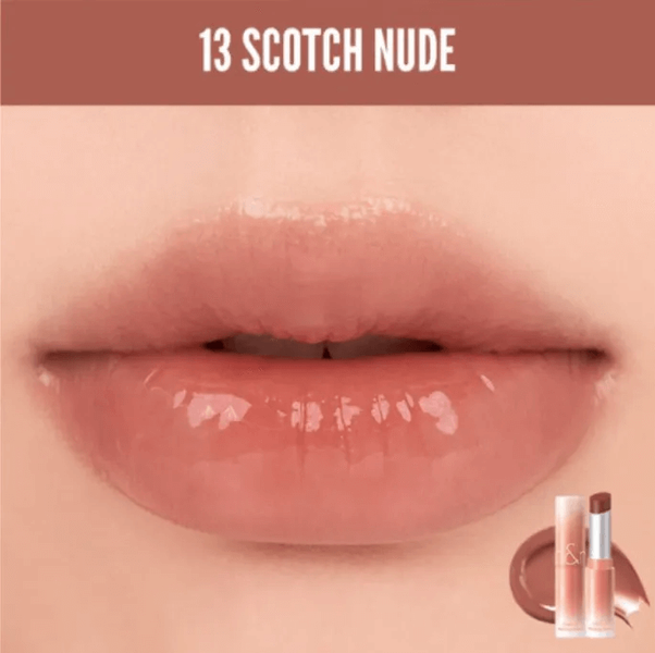 Глянцевий бальзам у нюдовому відтінку Rom&nd Glasting Melting Balm 13 Scotch Nude 6172 фото